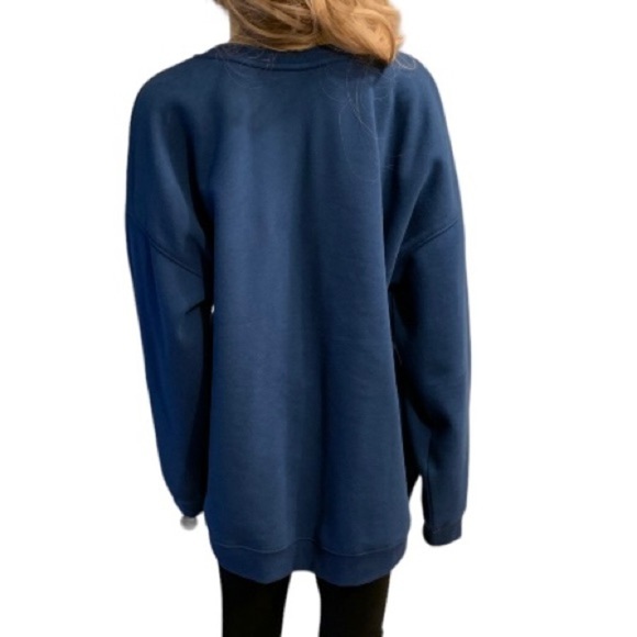 SWEATSHIRT GREEN TEA Women Denim Teal LOVE Arrows Long Sleeve Sweatshirt - Picture 3 of 7